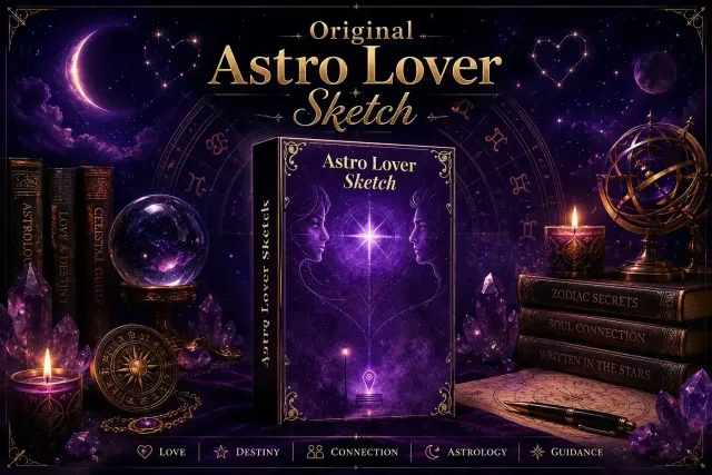 Astro Lover Sketch personalized soulmate portrait